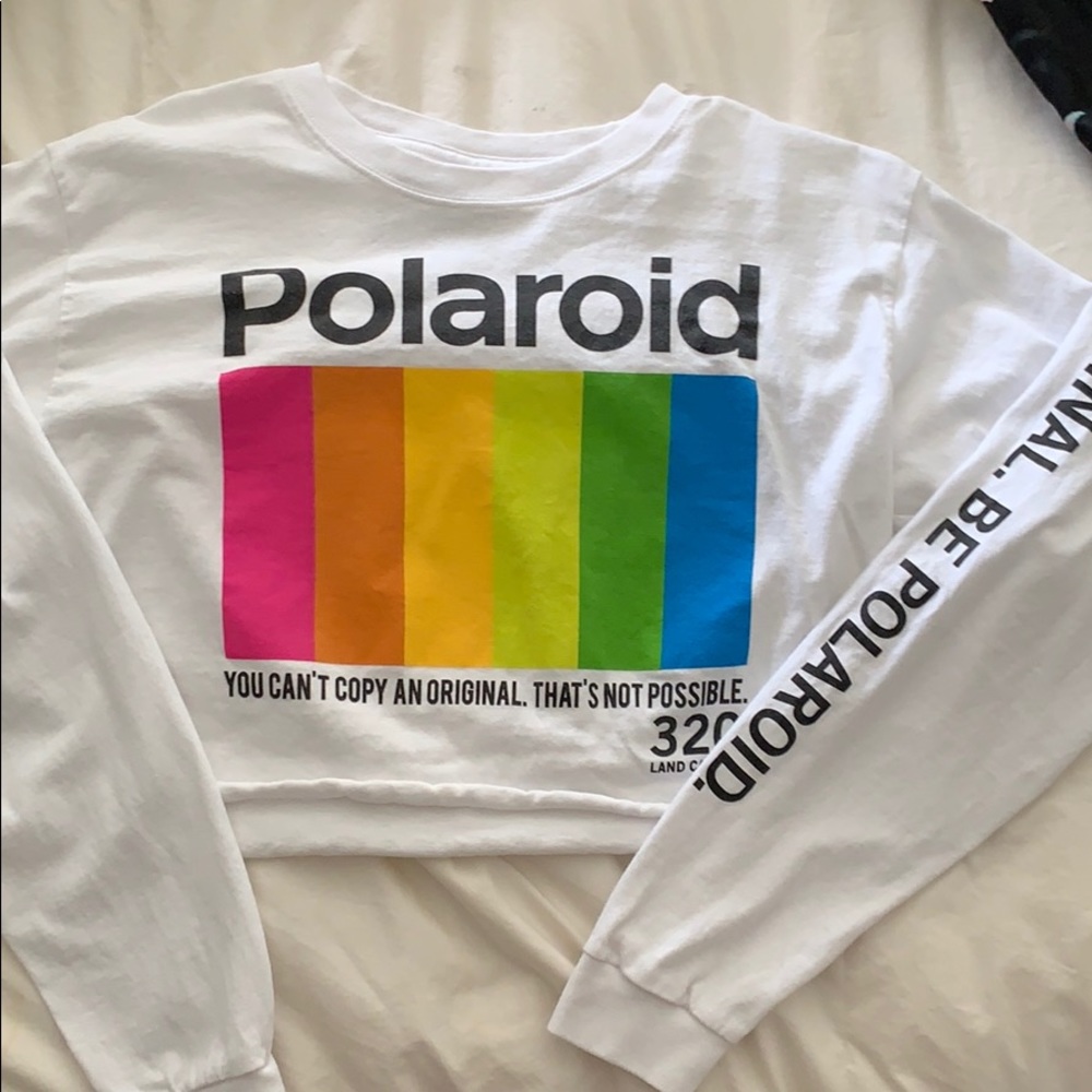 polaroid cropped long sleeve